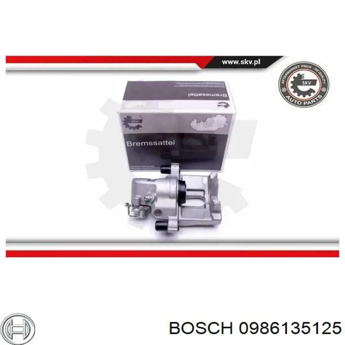 Суппорт тормозной задний правый 0986135125 Bosch