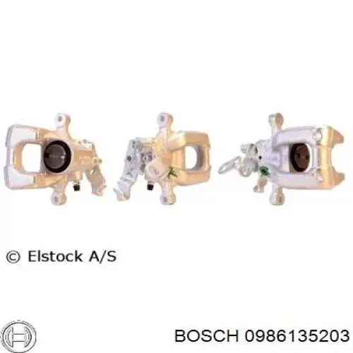 0 986 135 203 Bosch суппорт тормозной задний правый