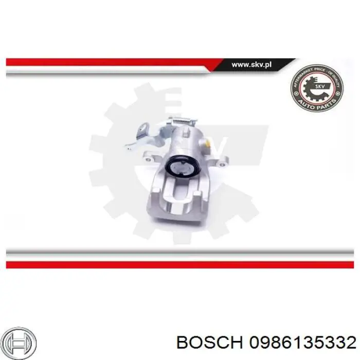 0986135332 Bosch Суппорт тормозной задний правый