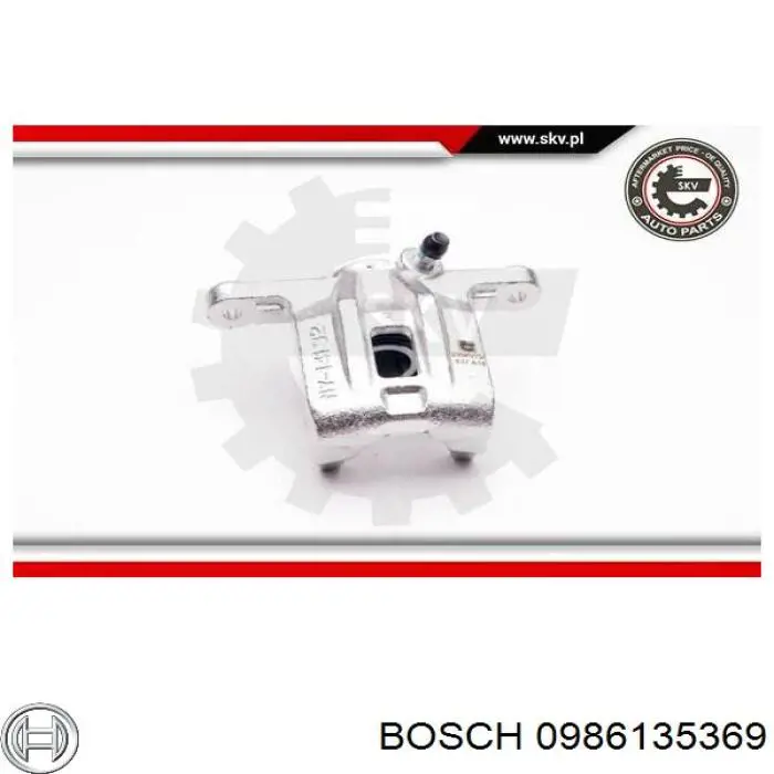 Тормозной суппорт правый задний Bosch 0986135369 цена, от 39.41 USD