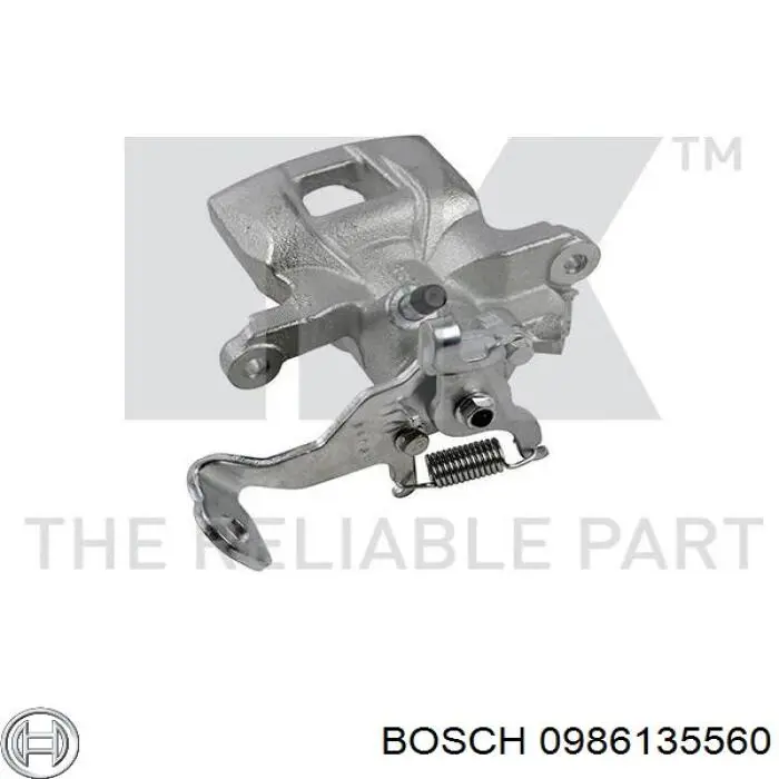 0 986 135 560 Bosch suporte do freio traseiro direito