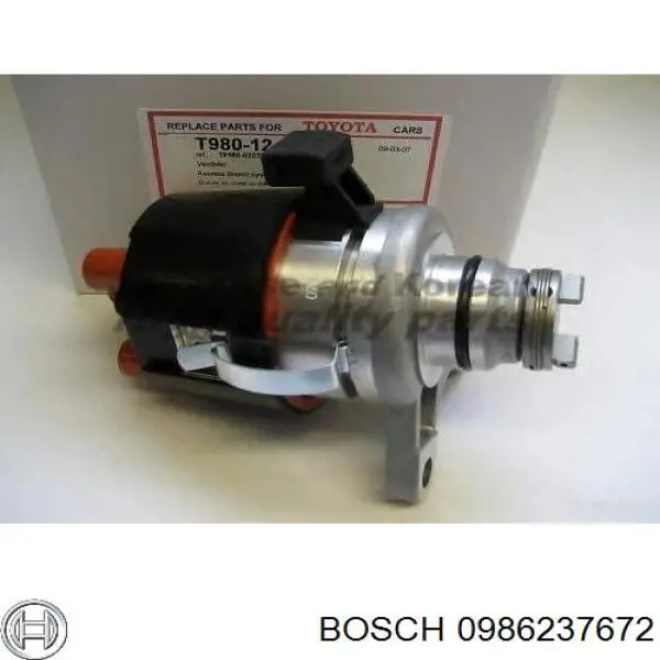 0986237672 Bosch distribuidor de ignição (distribuidor)