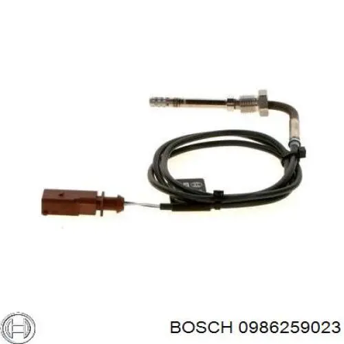 0986259023 Bosch sensor de temperatura dos gases de escape (ge, antes de filtro de partículas diesel)