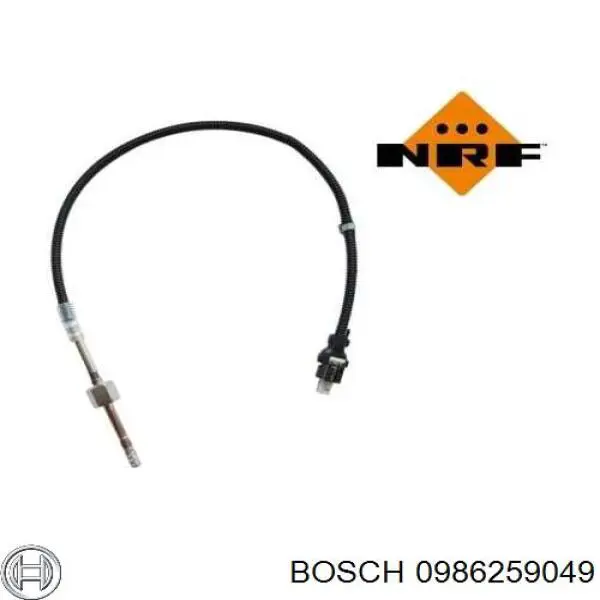 0986259049 Bosch sensor de temperatura dos gases de escape (ge, até o catalisador)