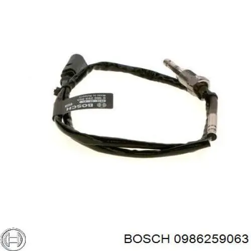 0986259063 Bosch sensor de temperatura dos gases de escape (ge, antes de turbina)