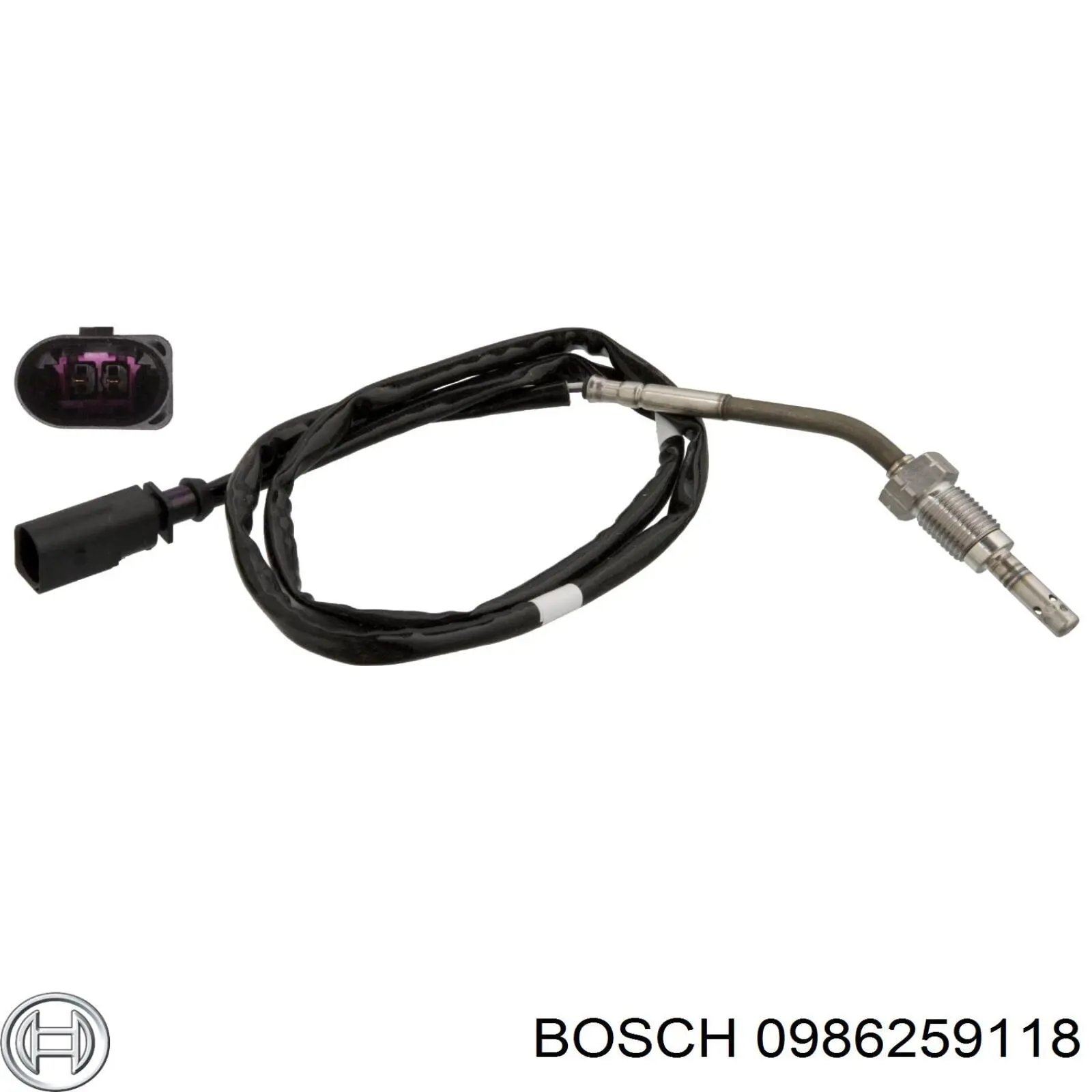 0986259118 Bosch sensor de temperatura dos gases de escape (ge, antes de turbina)