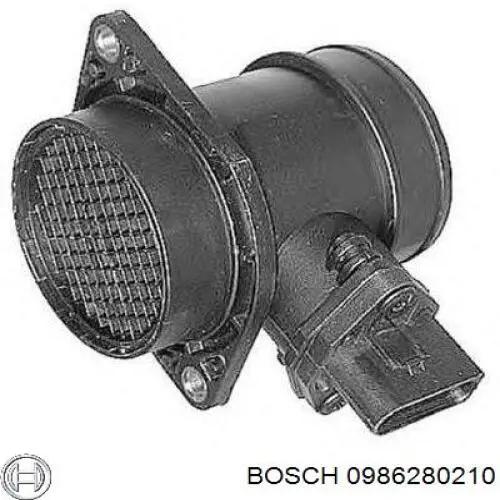 Датчик массового расхода воздуха Bosch 0986280210 цена, от 46.51 USD