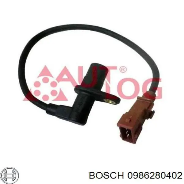 Датчик положення (оборотів) коленвалу 0986280402 Bosch