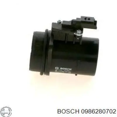 0 986 280 702 Bosch sensor de fluxo (consumo de ar, medidor de consumo M.A.F. - (Mass Airflow))