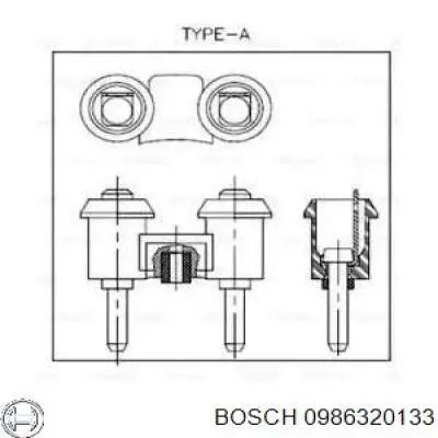 Купить 0986320133 Bosch Сигнал звуковой (клаксон)