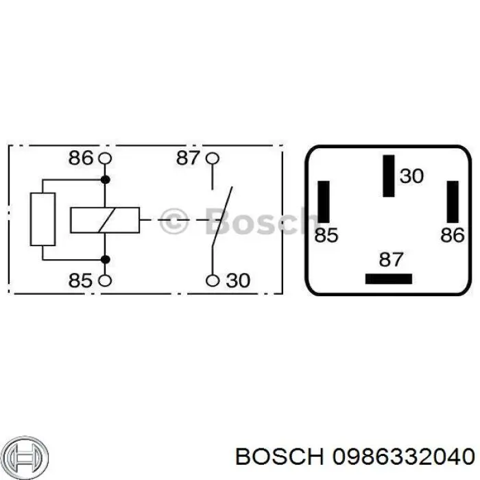 Реле электрическое многофункциональное Bosch 0986332040