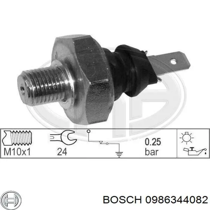 Датчик тиску масла 0986344082 Bosch