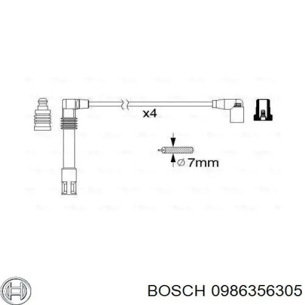 0986356305 Bosch высоковольтные провода