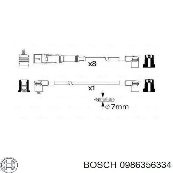 0 986 356 334 Bosch высоковольтные провода