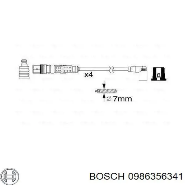 0 986 356 341 Bosch высоковольтные провода