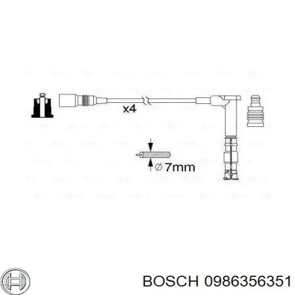 0986356351 Bosch высоковольтные провода