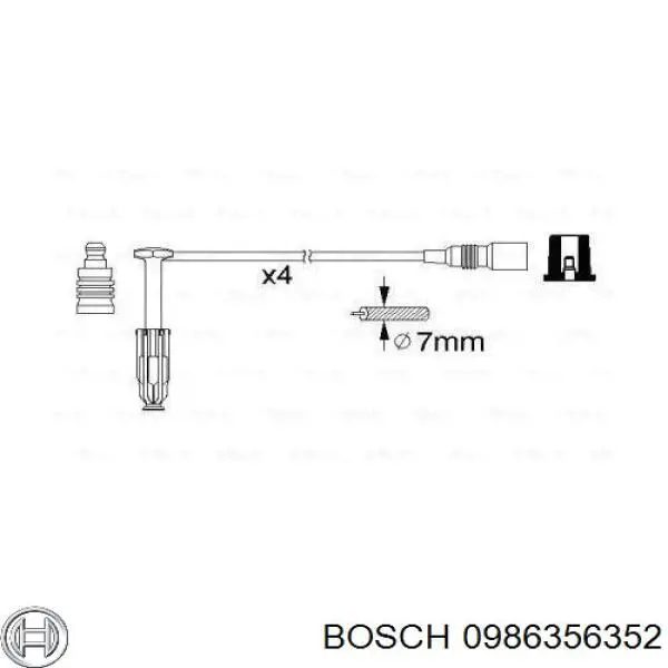 0986356352 Bosch высоковольтные провода