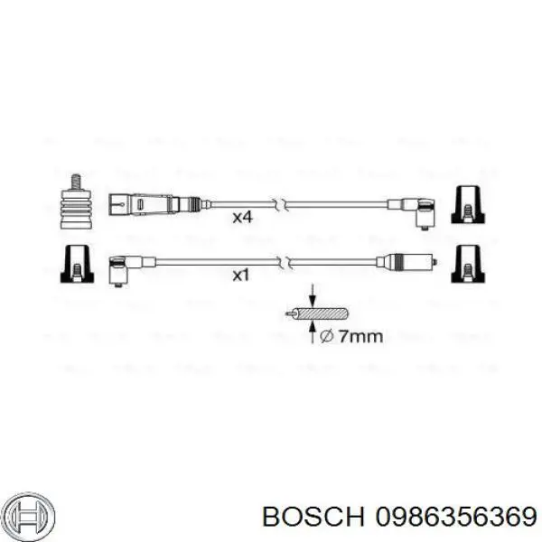 0 986 356 369 Bosch высоковольтные провода