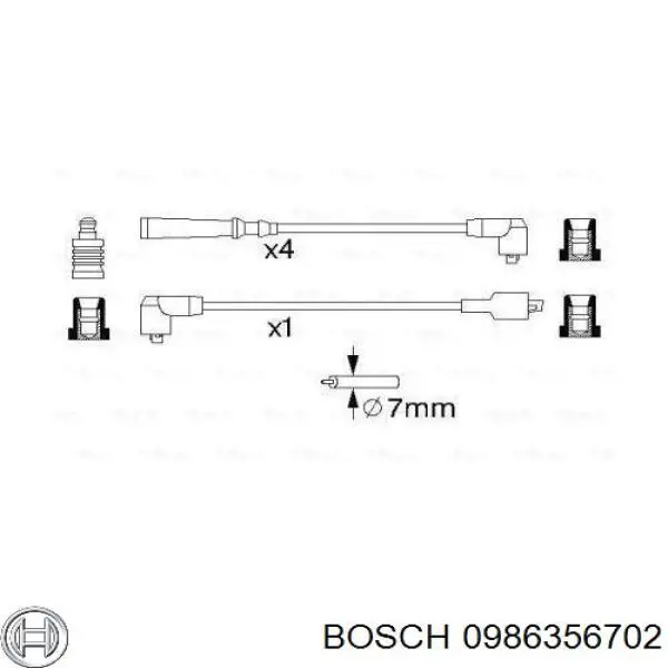 0 986 356 702 Bosch высоковольтные провода