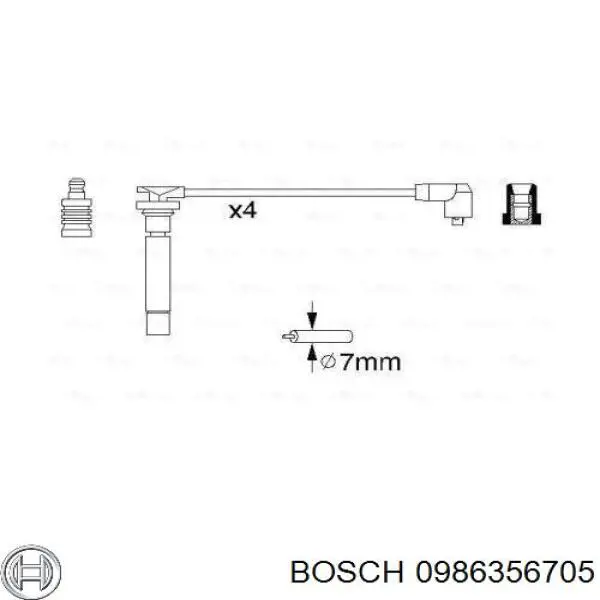 Высоковольтные провода 0986356705 Bosch