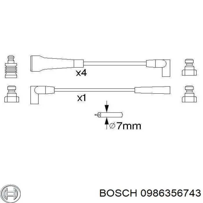Провода зажигания Bosch 0986356743 цена, от 14.96 USD