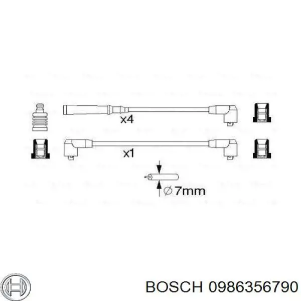 Высоковольтные провода 0986356790 Bosch