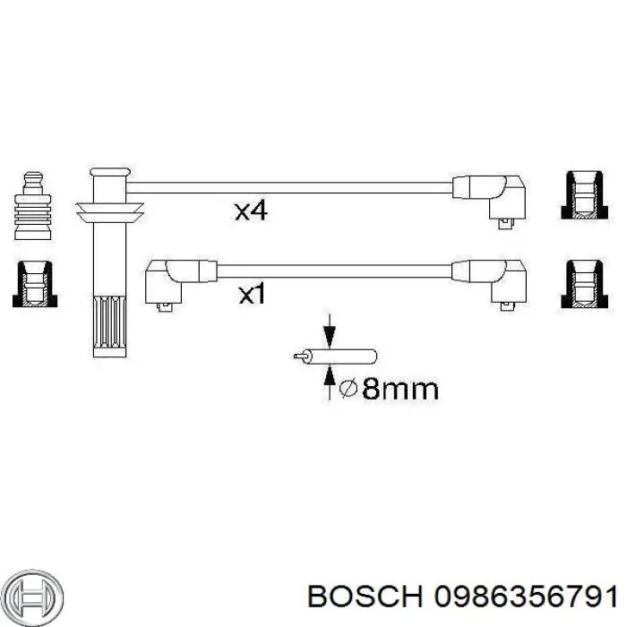 Высоковольтные провода 986356791 Bosch