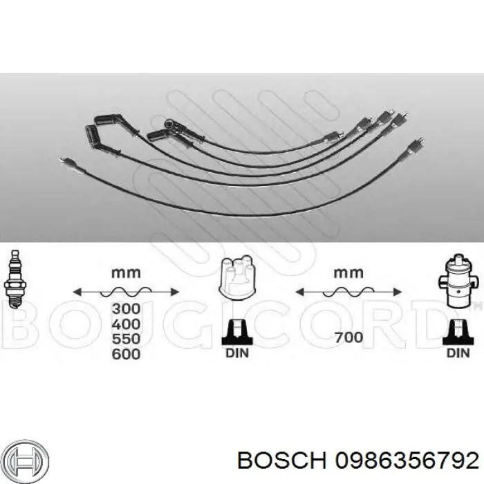 Купить 0986356792 Bosch Провода высокого напряжения