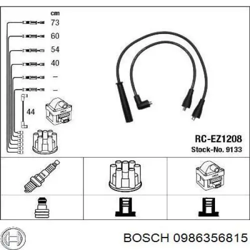 Высоковольтные провода 0986356815 Bosch