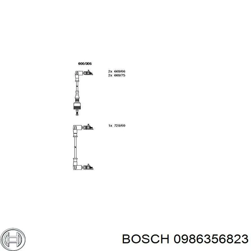 0986356823 Bosch Провода высоковольтные
