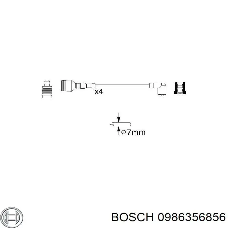 Высоковольтные провода 0986356856 Bosch