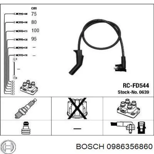 0986356860 Bosch высоковольтные провода
