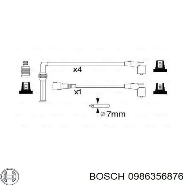 Высоковольтные провода 0986356876 Bosch