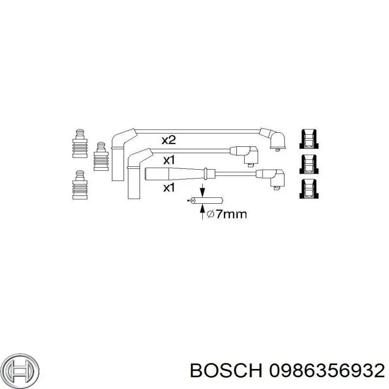 Высоковольтные провода 0986356932 Bosch