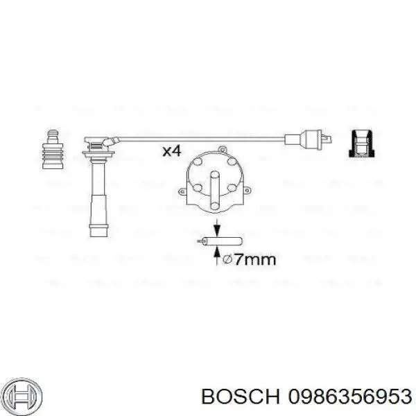 0986356953 Bosch Провода высоковольтные