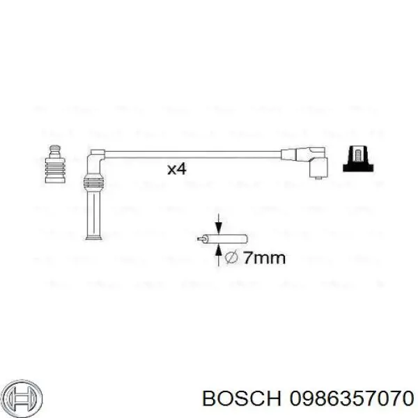 0986357070 Bosch высоковольтные провода