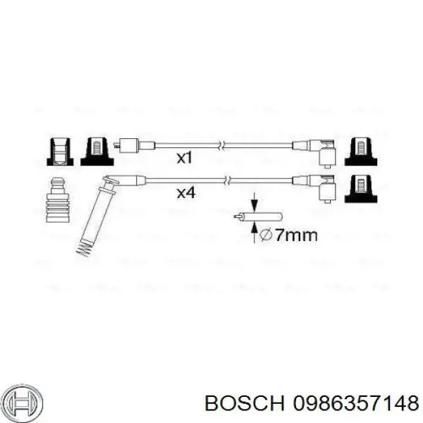 0 986 357 148 Bosch высоковольтные провода
