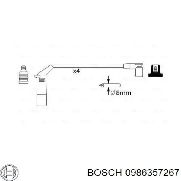 Высоковольтные провода 0986357267 Bosch