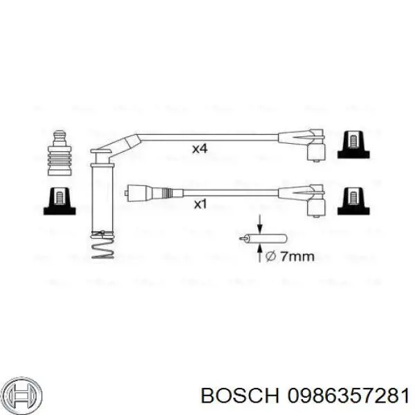 Высоковольтные провода 0986357281 Bosch