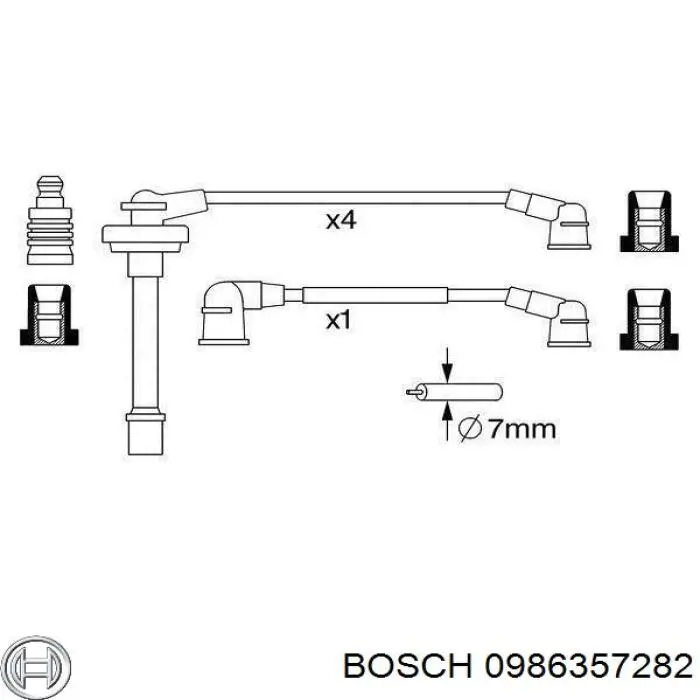 Высоковольтные провода 0986357282 Bosch