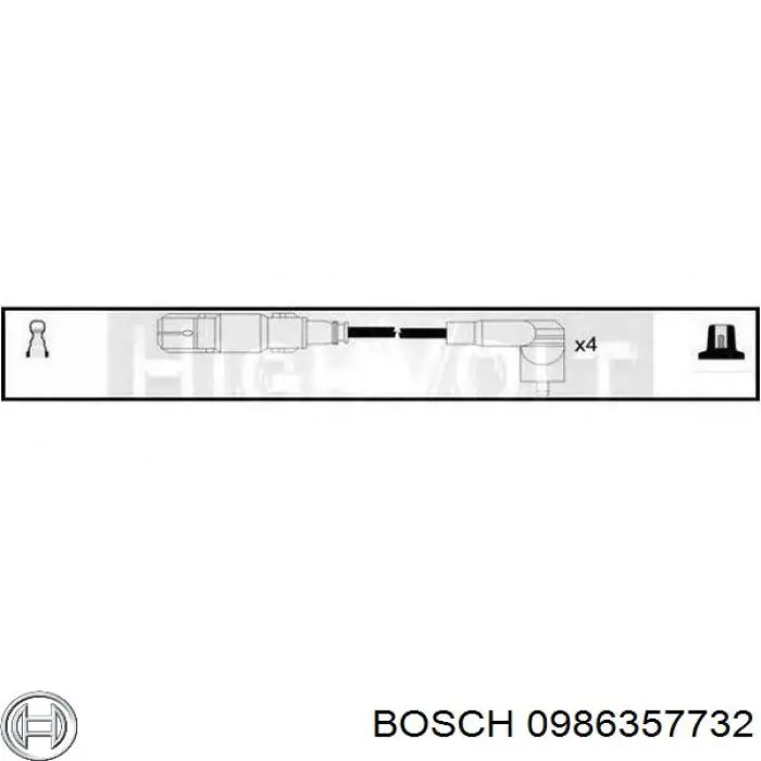 0986357732 Bosch Провода высоковольтные