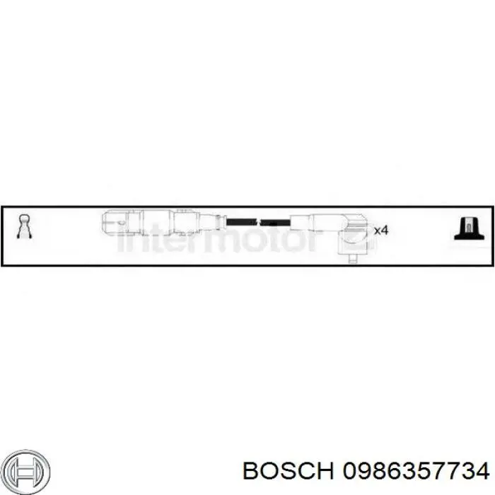 Купить 0986357734 Bosch Провода высокого напряжения