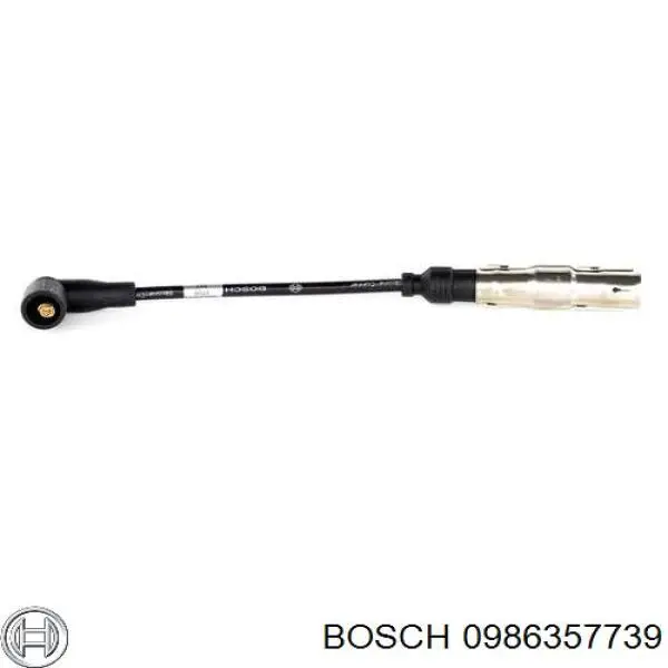 Провод высоковольтный, цилиндр №4 Bosch 0986357739