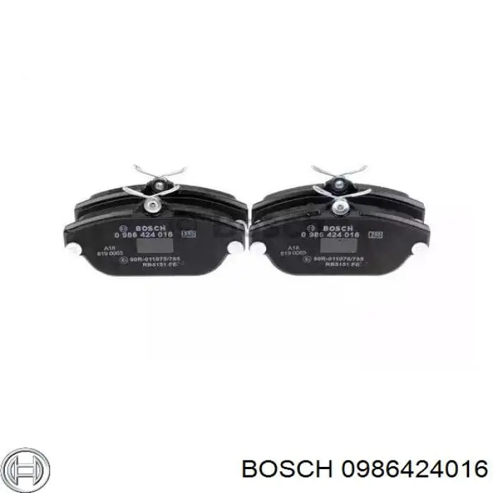 0986424016 Bosch колодки тормозные передние дисковые