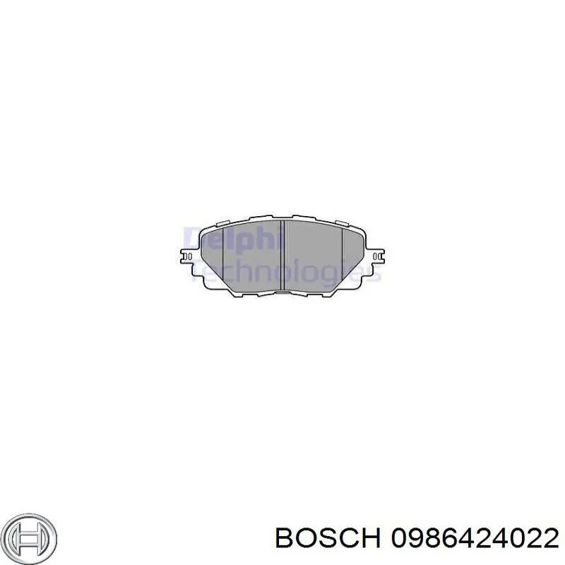 Передние тормозные колодки 0986424022 Bosch