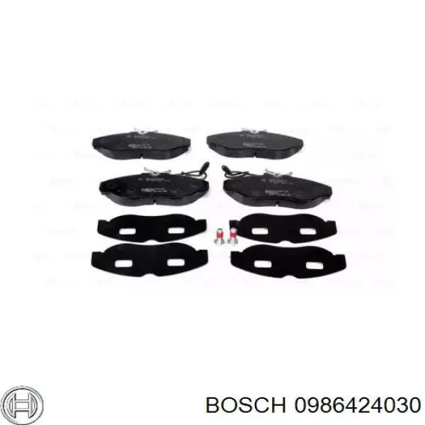 0 986 424 030 Bosch колодки тормозные передние дисковые