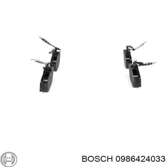 Колодки гальмівні передні, дискові 0986424033 Bosch