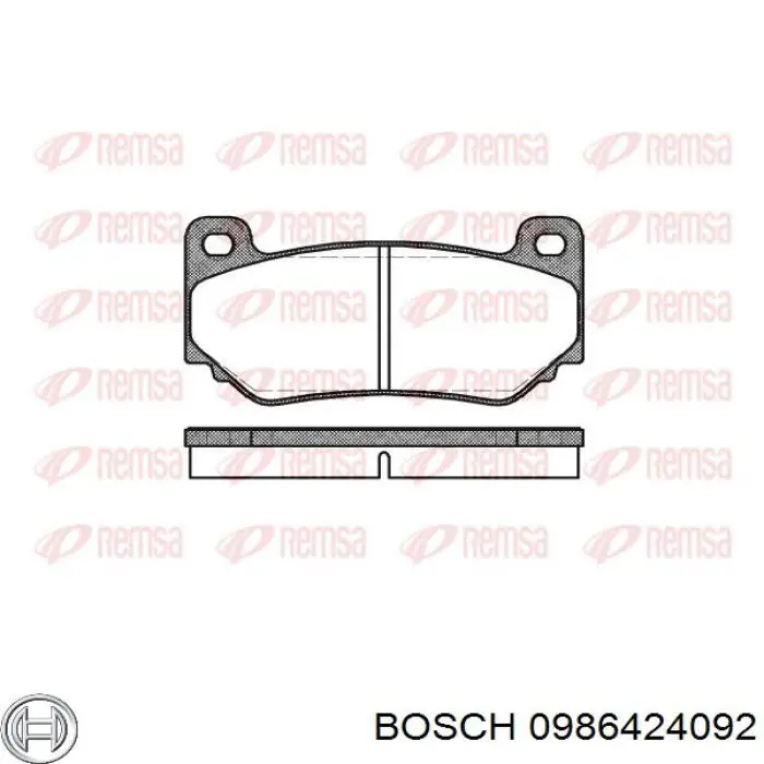 0986424092 Bosch Колодки передние