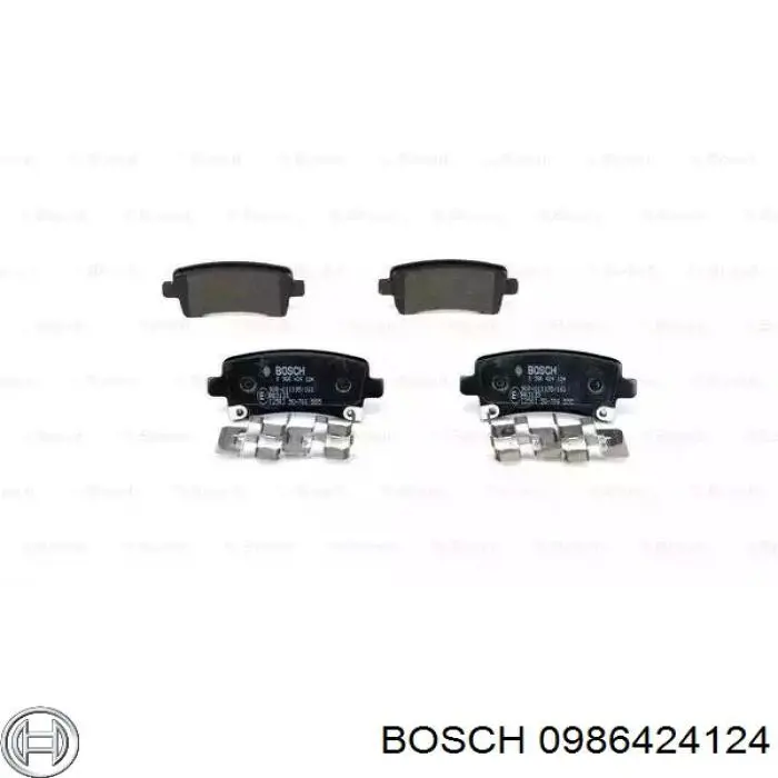 0 986 424 124 Bosch колодки тормозные задние дисковые