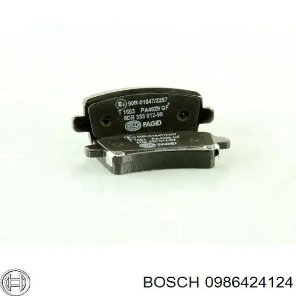Колодки гальмові задні, дискові 0986424124 Bosch